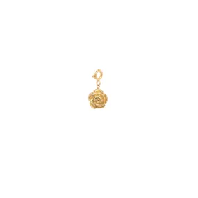 14k rose charm on spring ring