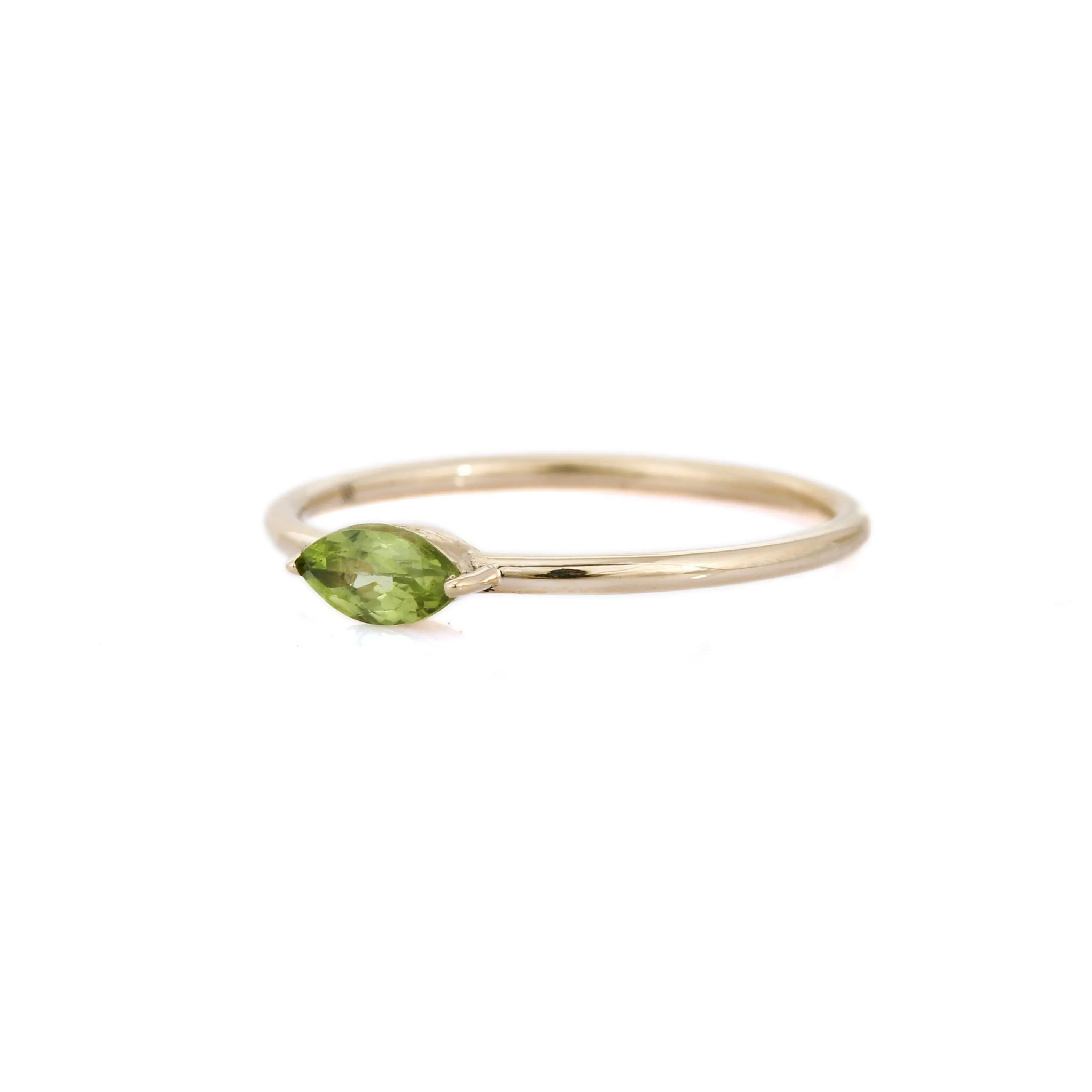 14K Yellow Gold Peridot Ring