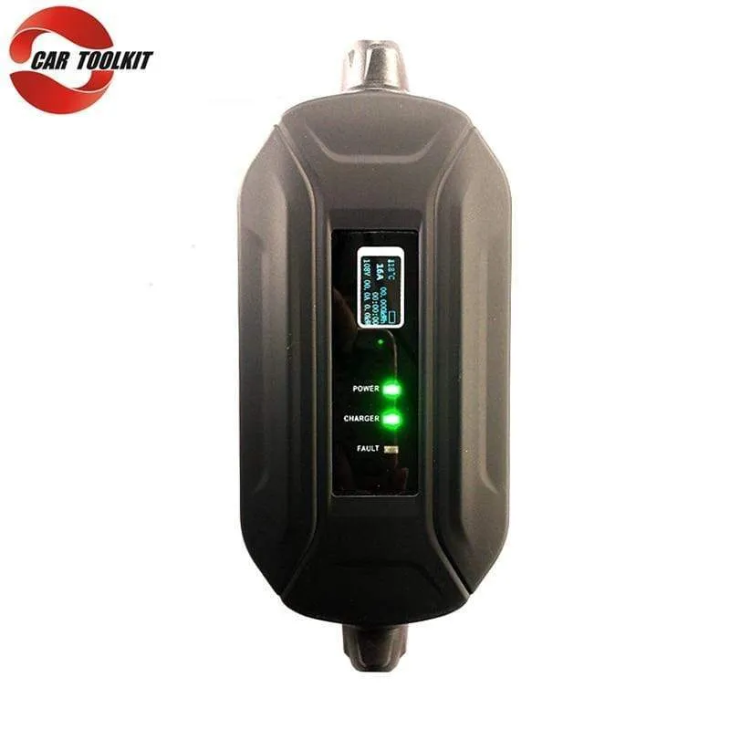 16A Type 2 Portable EV Charger Adapter IEC62196 Convertor EVSE Home Electric Vehicle Car Charging Station Single Phase 220V-250V