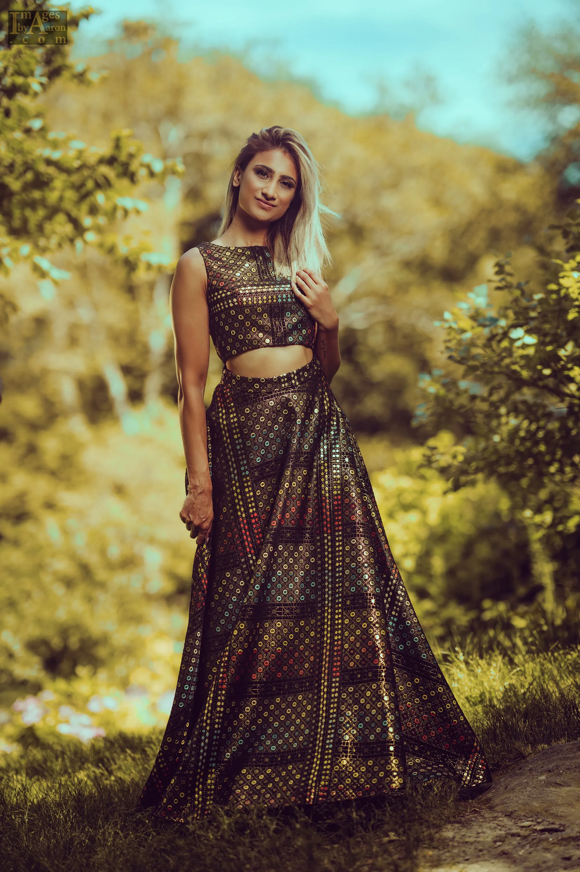 ANEELA Geo Jacquard Lehenga Skirt