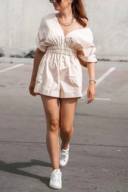 Any Occasion V Neck Bat Romper