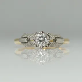 Art Deco 1930's Diamond Solitaire Engagement Ring