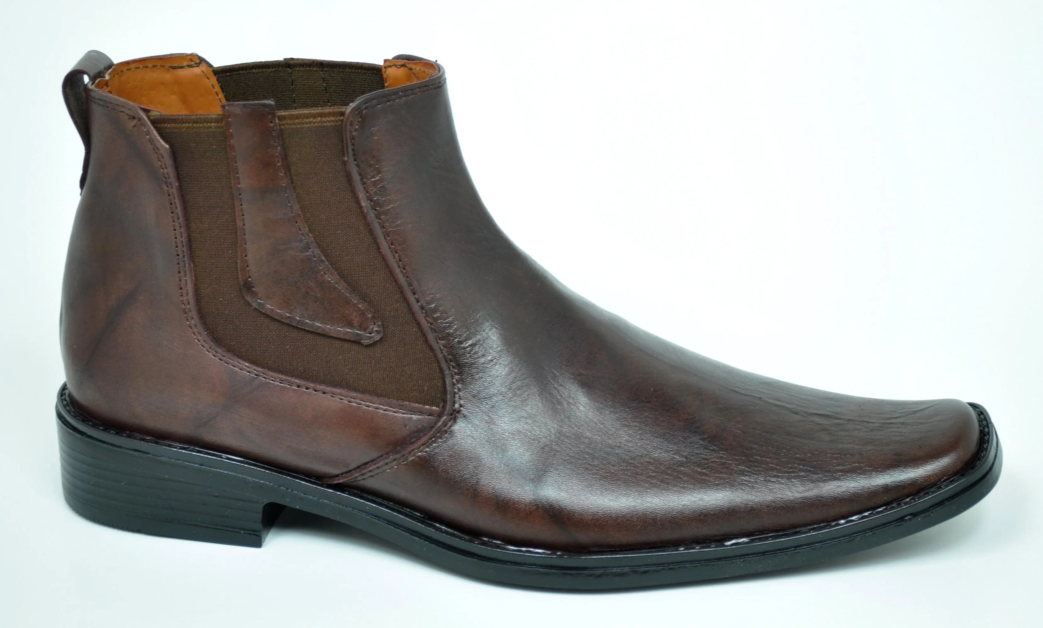 Baronett Aaron Men's Brown Leather Dress Half Boots