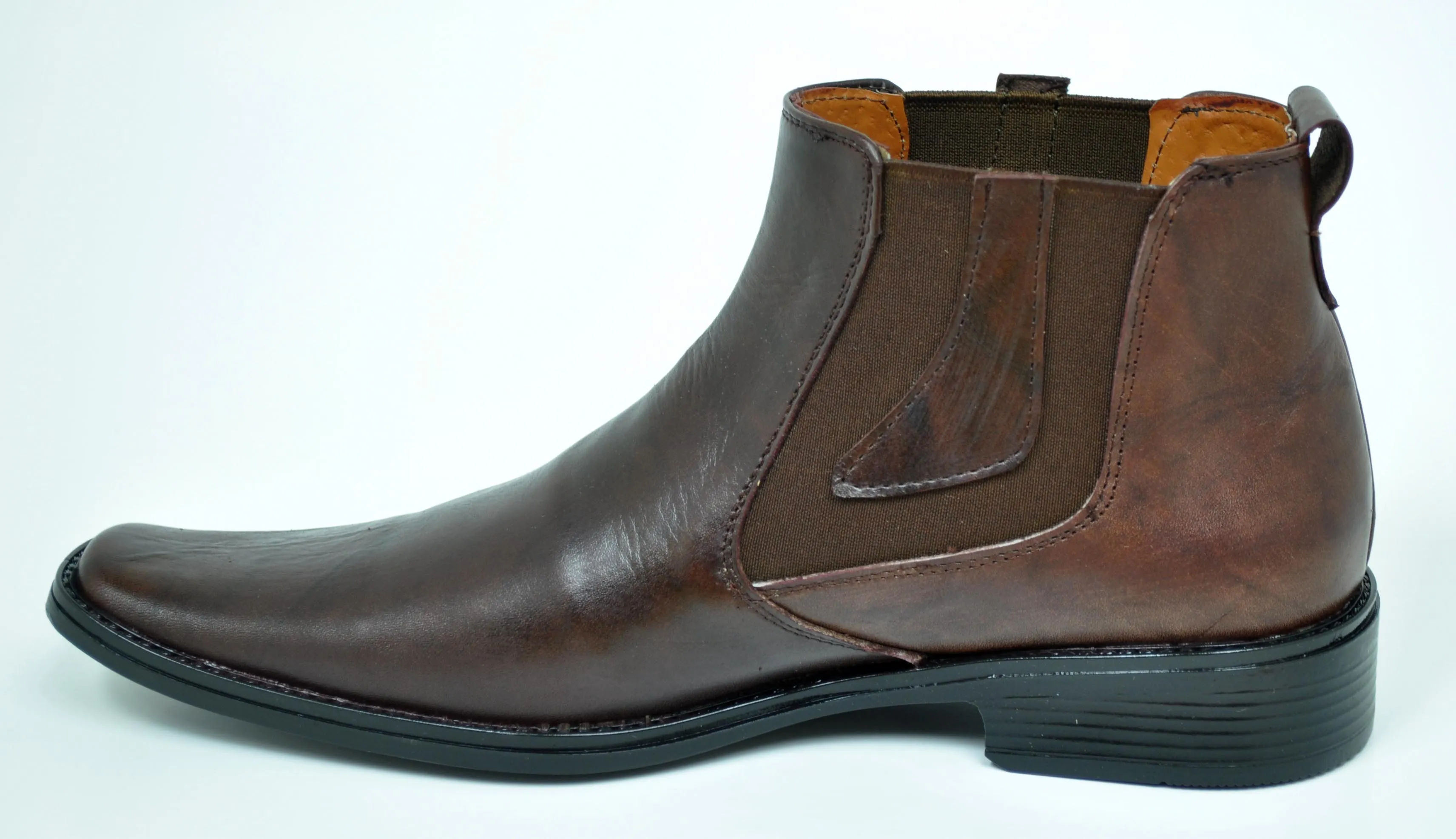 Baronett Aaron Men's Brown Leather Dress Half Boots