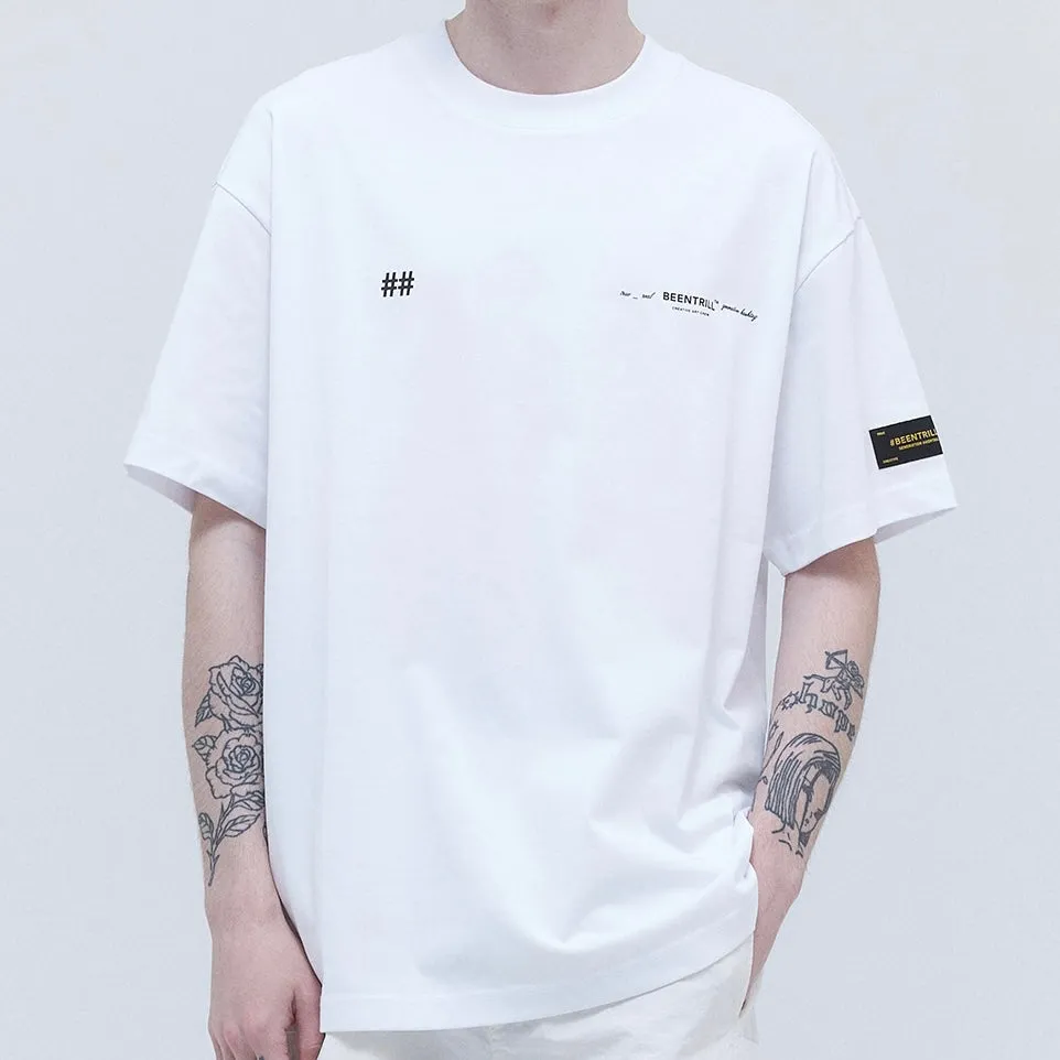 Been Trill Reflective Tape Logo Tee White