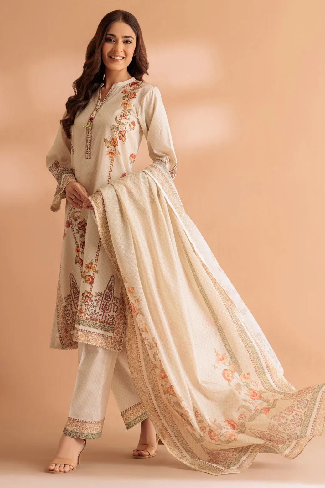 BEIGE-LAWN-3 PIECE (6S24B3P224)