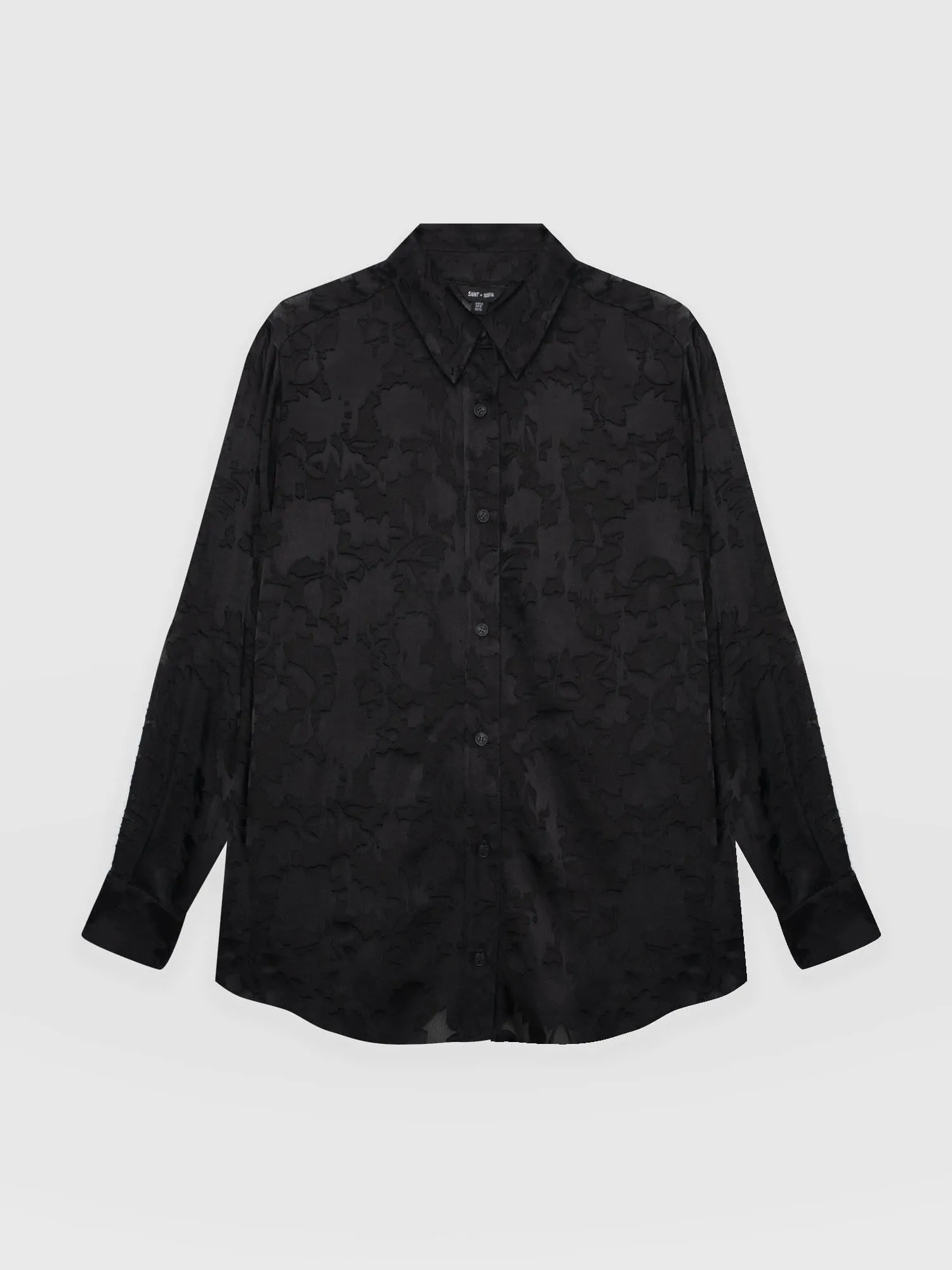 Boyfriend Shirt - Black Burnout