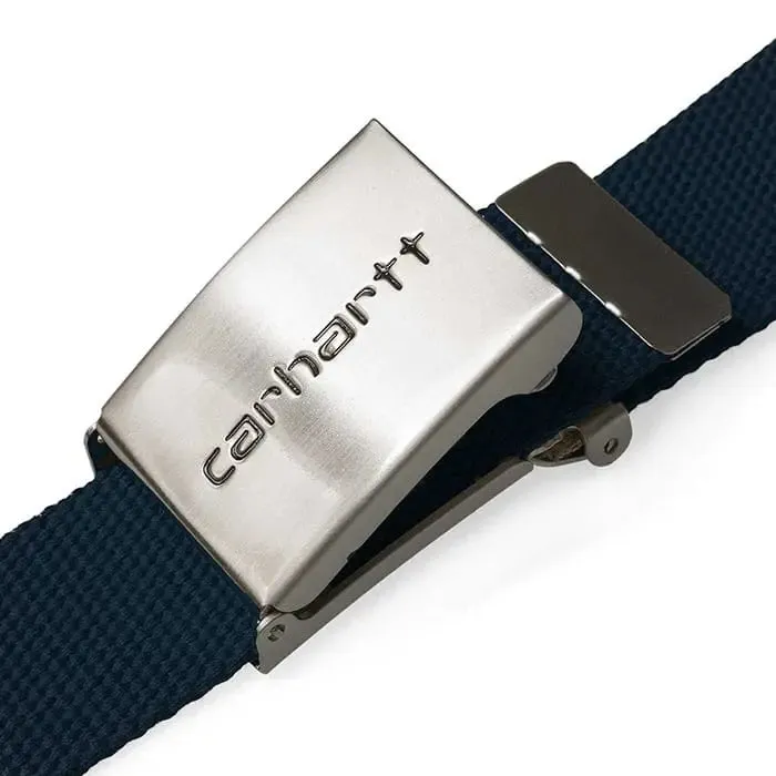 Carhartt WIP Clip Belt Chrome Dark Navy