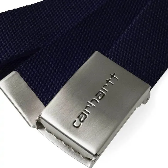 Carhartt WIP Clip Belt Chrome Dark Navy