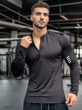 Evolution Half Zip Long Sleeves Shirt Workout Baselayer