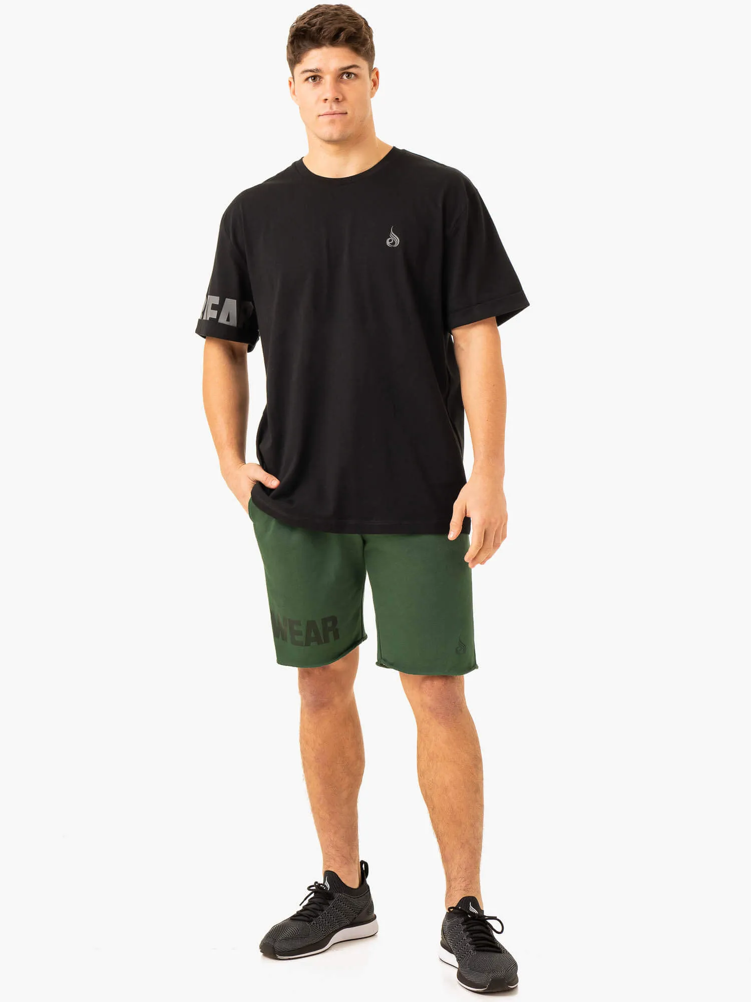 Heritage Fleece Track Shorts - Green