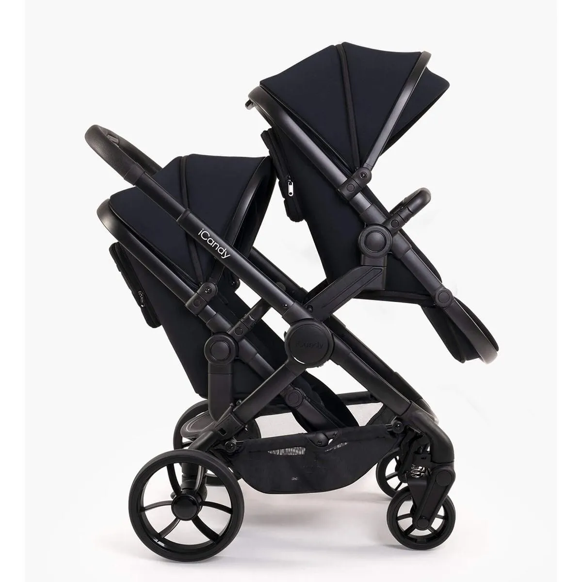 iCandy Peach 7 Twin Cybex Cloud T Travel System - Jet / Black Edition