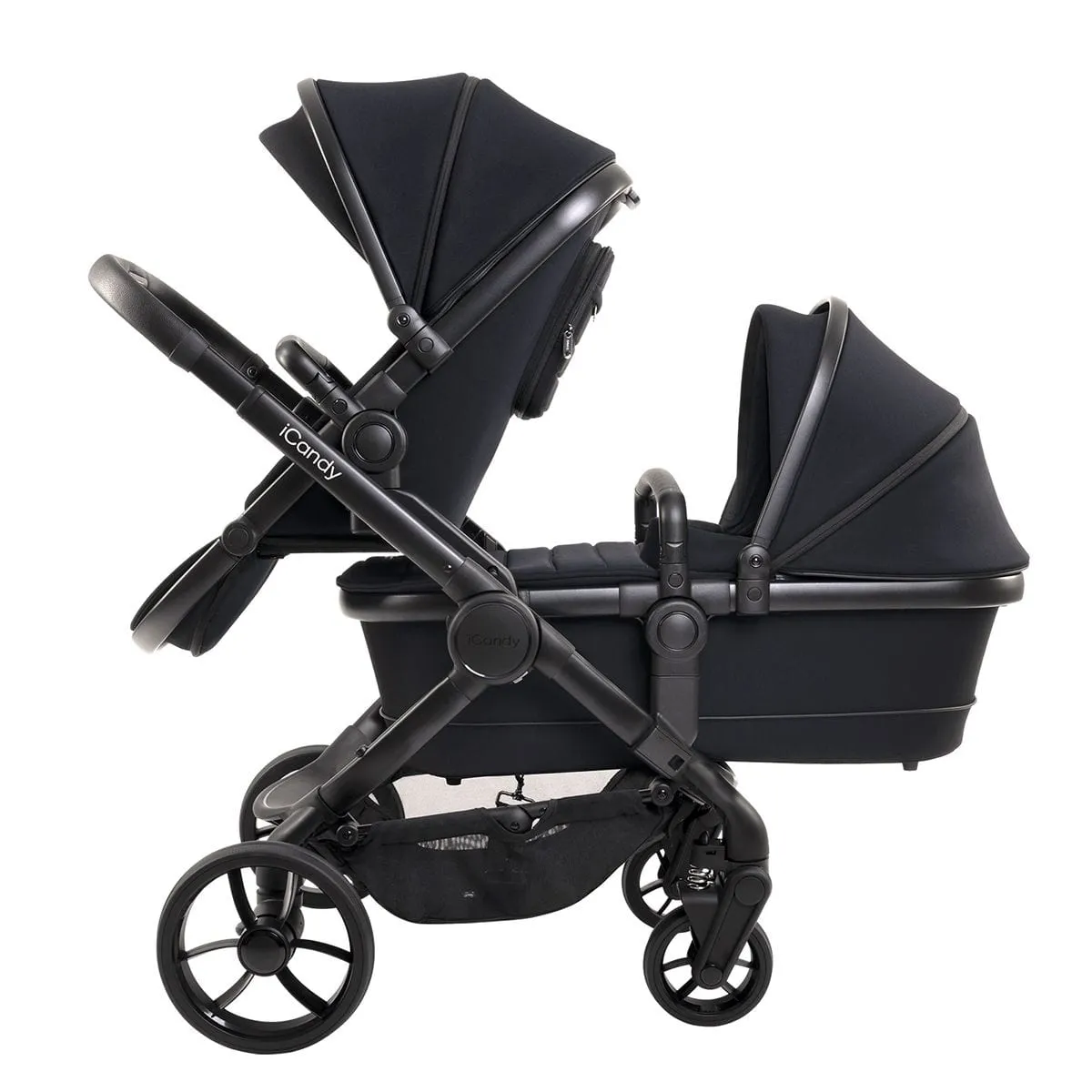 iCandy Peach 7 Twin Cybex Cloud T Travel System - Jet / Black Edition