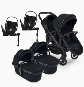 iCandy Peach 7 Twin Cybex Cloud T Travel System - Jet / Black Edition