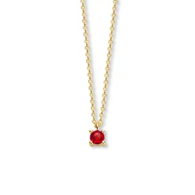 July Birthstone Necklace 14K Yellow Gold