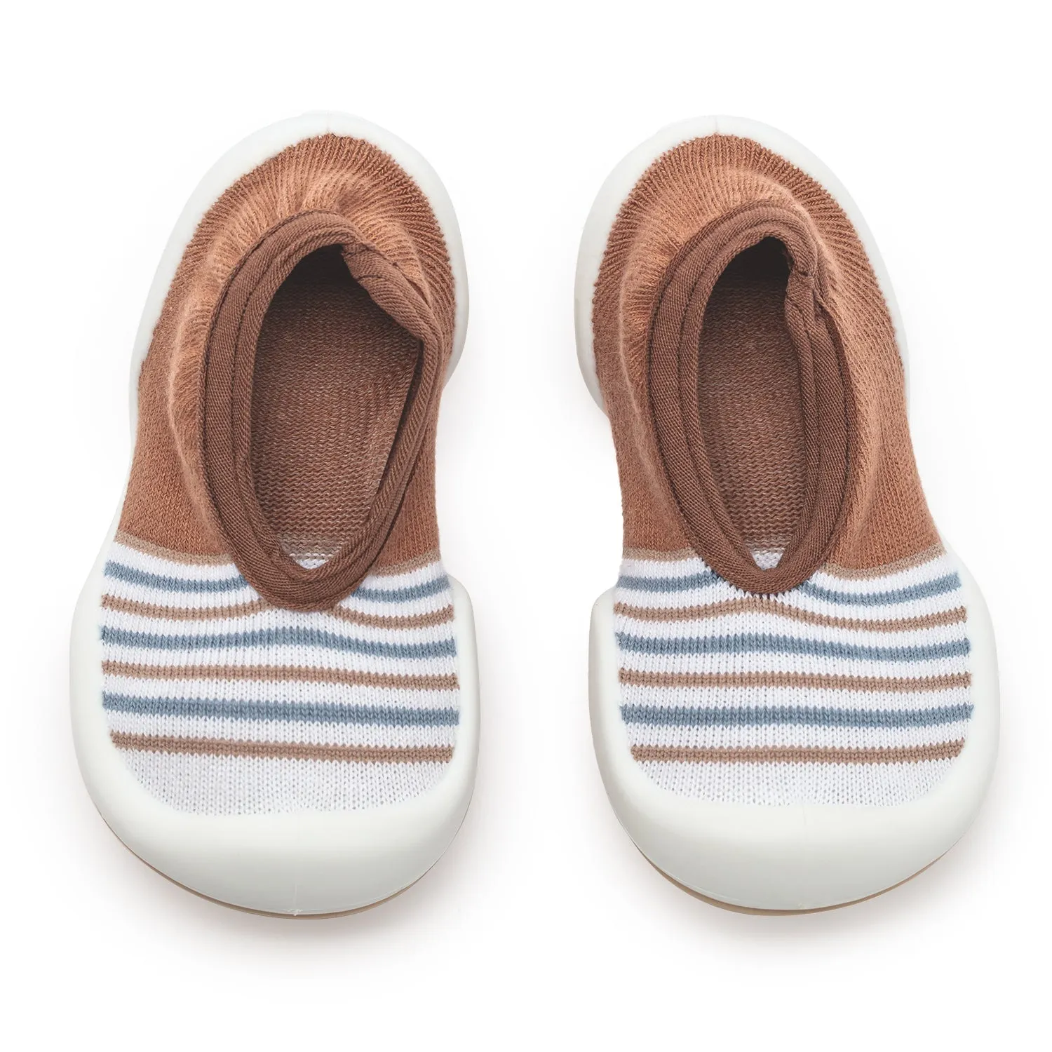 Komuello Baby Shoes - Flat-Brown Stripe