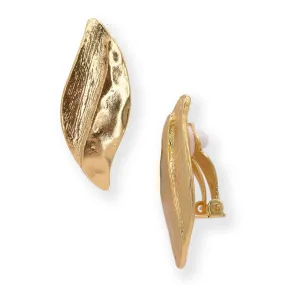 Leaf clip-on earrings