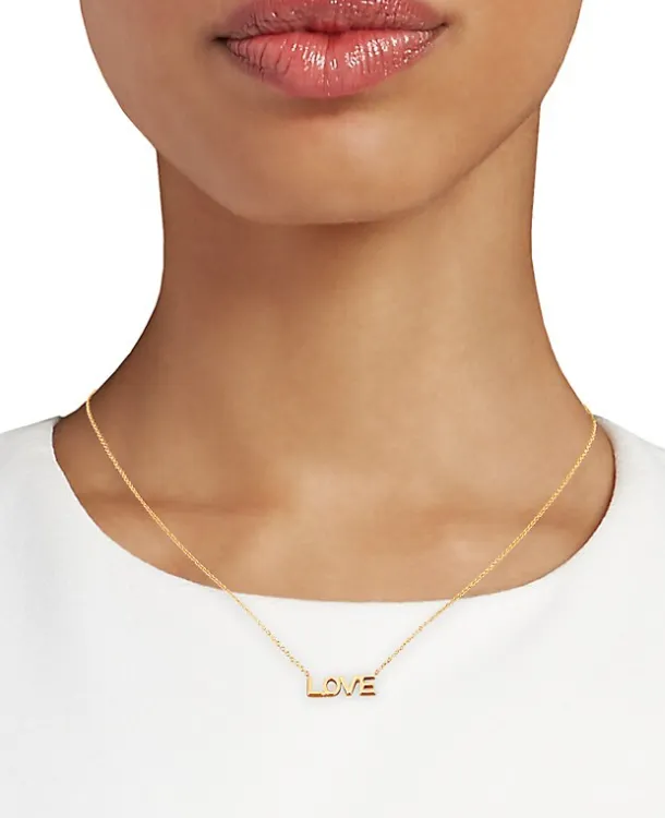 LOVE necklace in 14K yellow gold