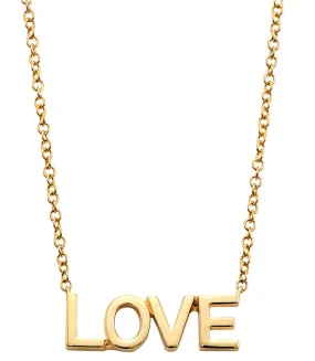 LOVE necklace in 14K yellow gold