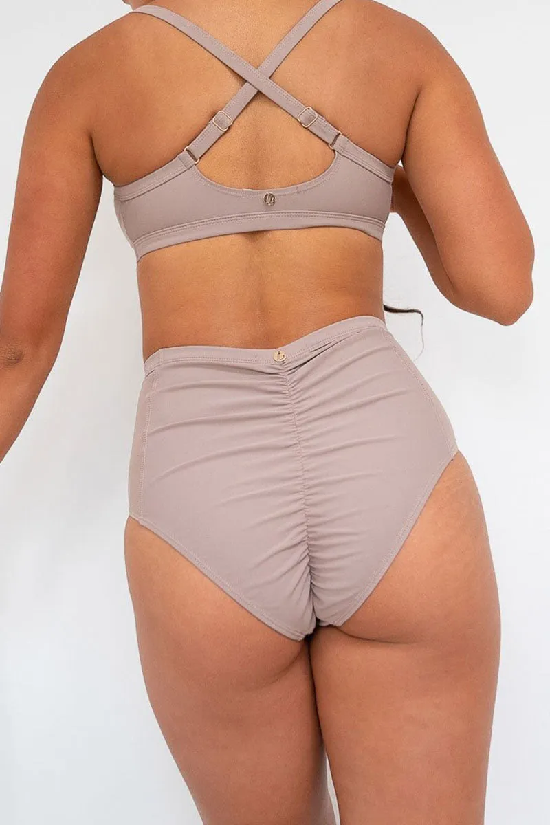 Lunalae Bellani High Waisted Bottoms - Recycled Mocha