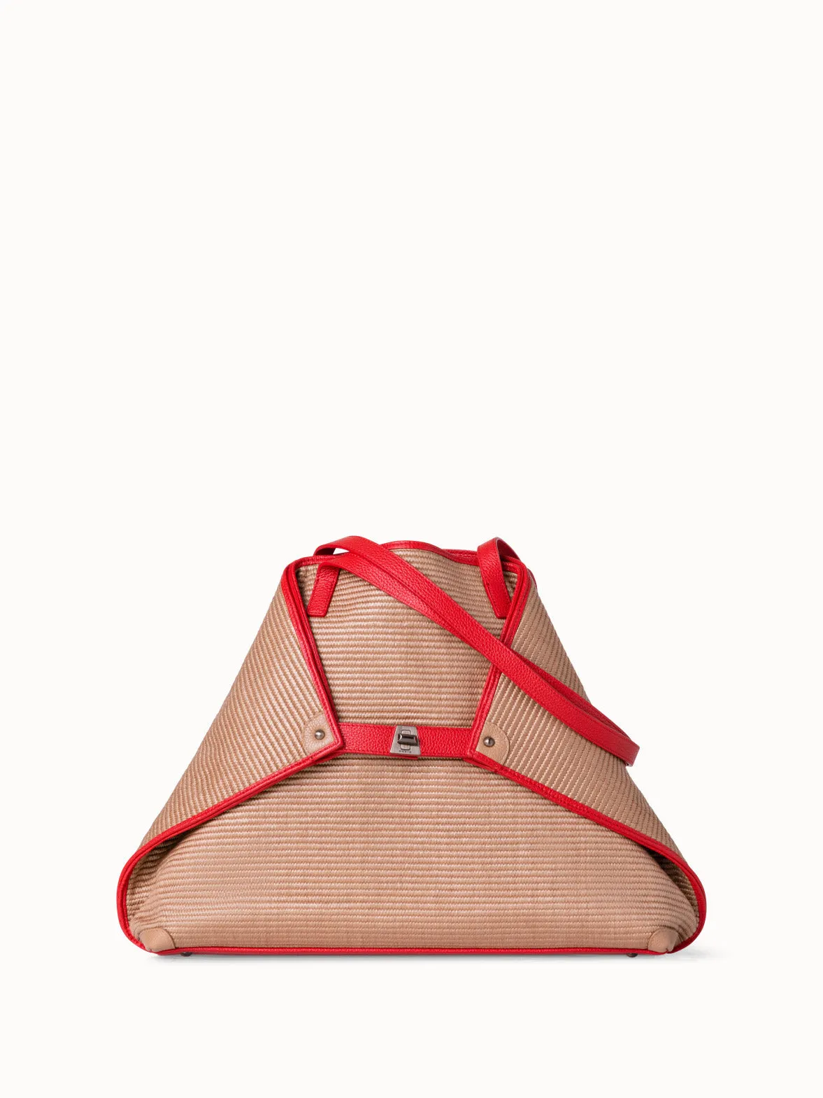 Medium Ai Shultertasche aus Raffia