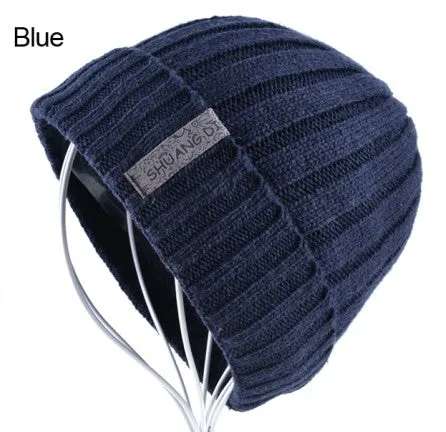 Men's skullies winter knitted hat beanie hats