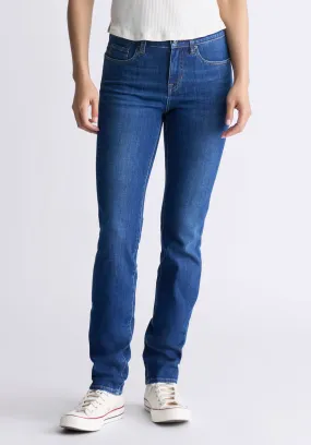 Mid Rise Slim Carrie Women's Jeans, Contrasting Indigo  - BL15999