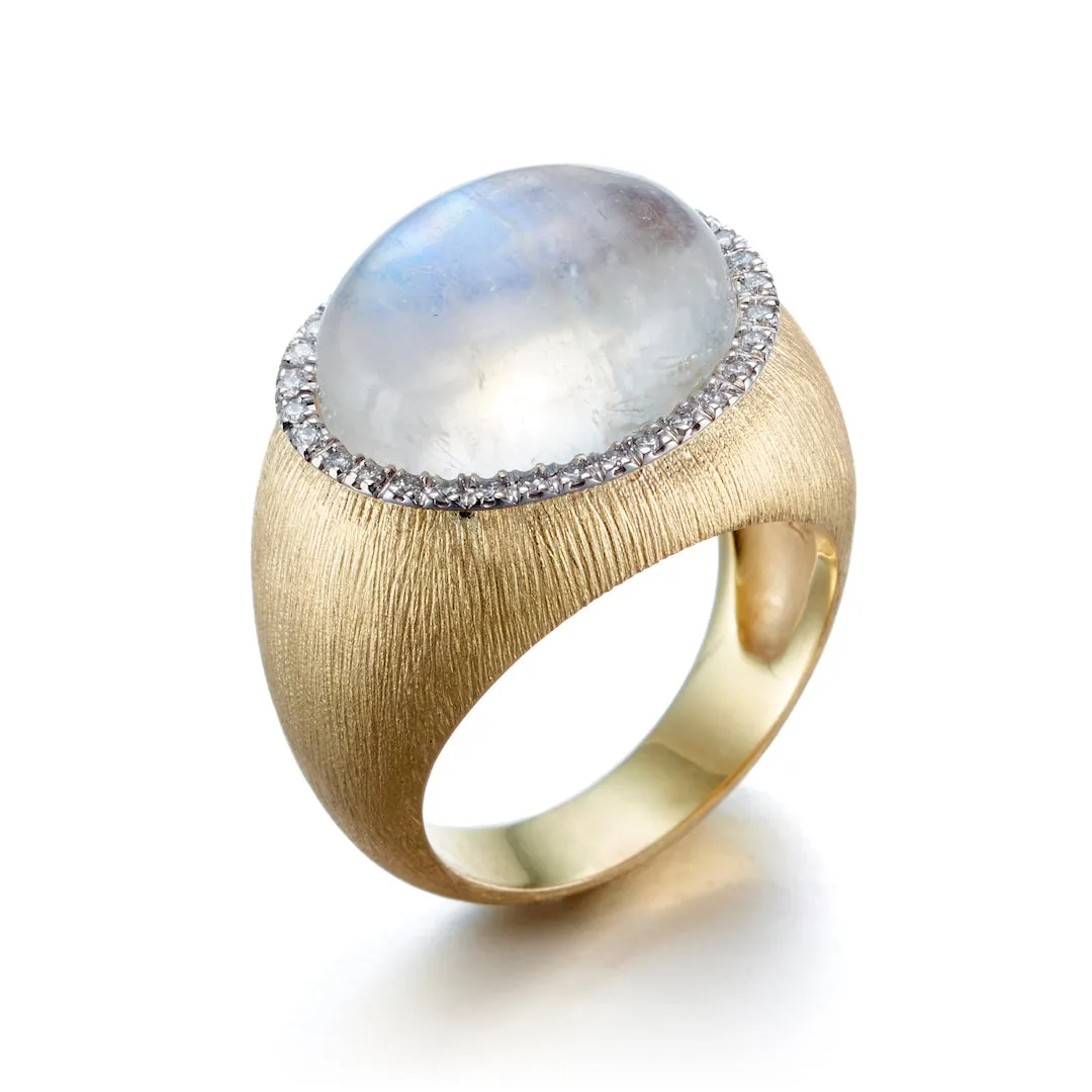 Moonstone Cabochon Ring