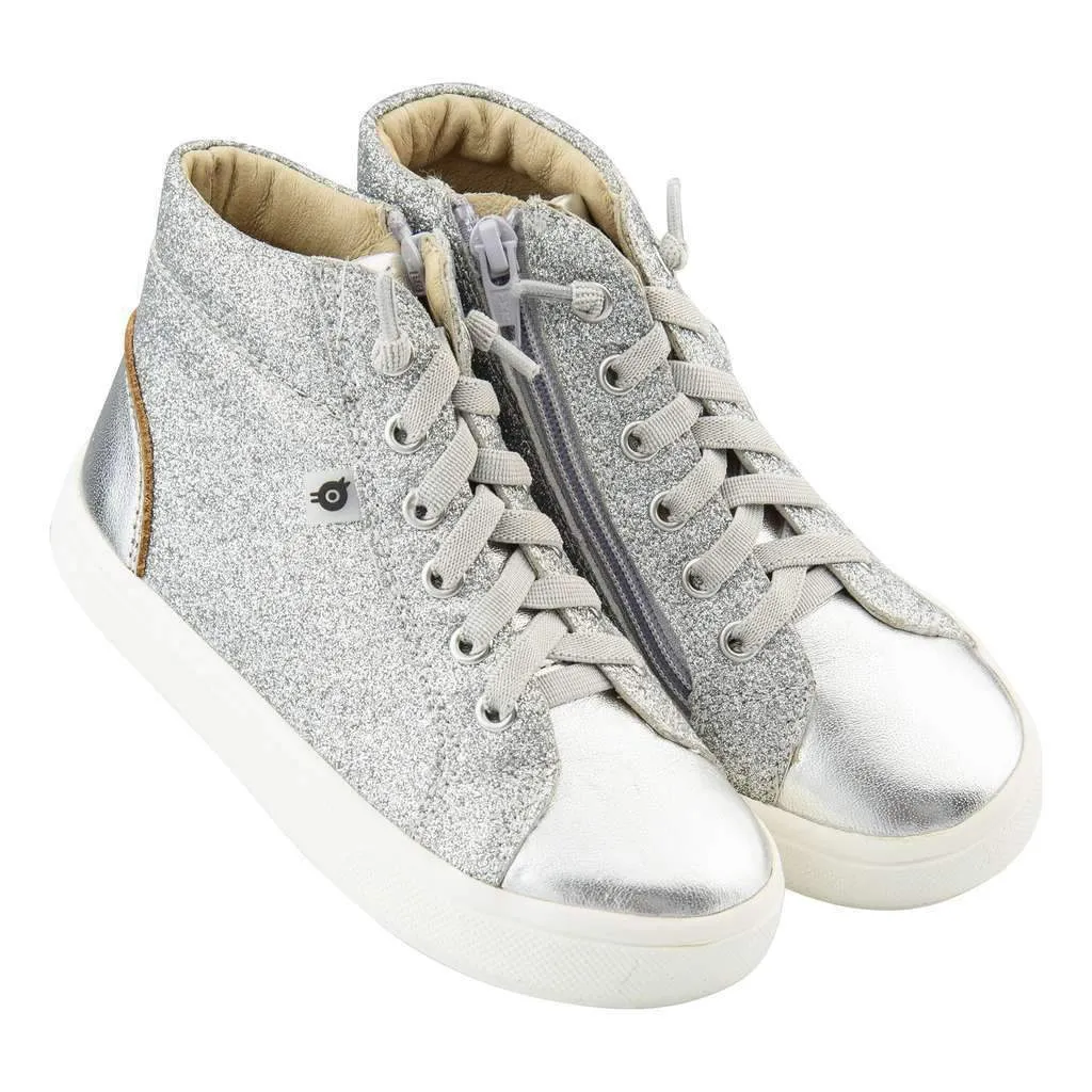 Old Soles silver sparkle Glam Argent Ring Shoe high top sneakers