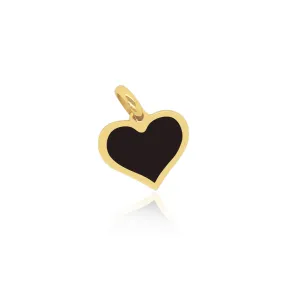 Onyx Heart Charm