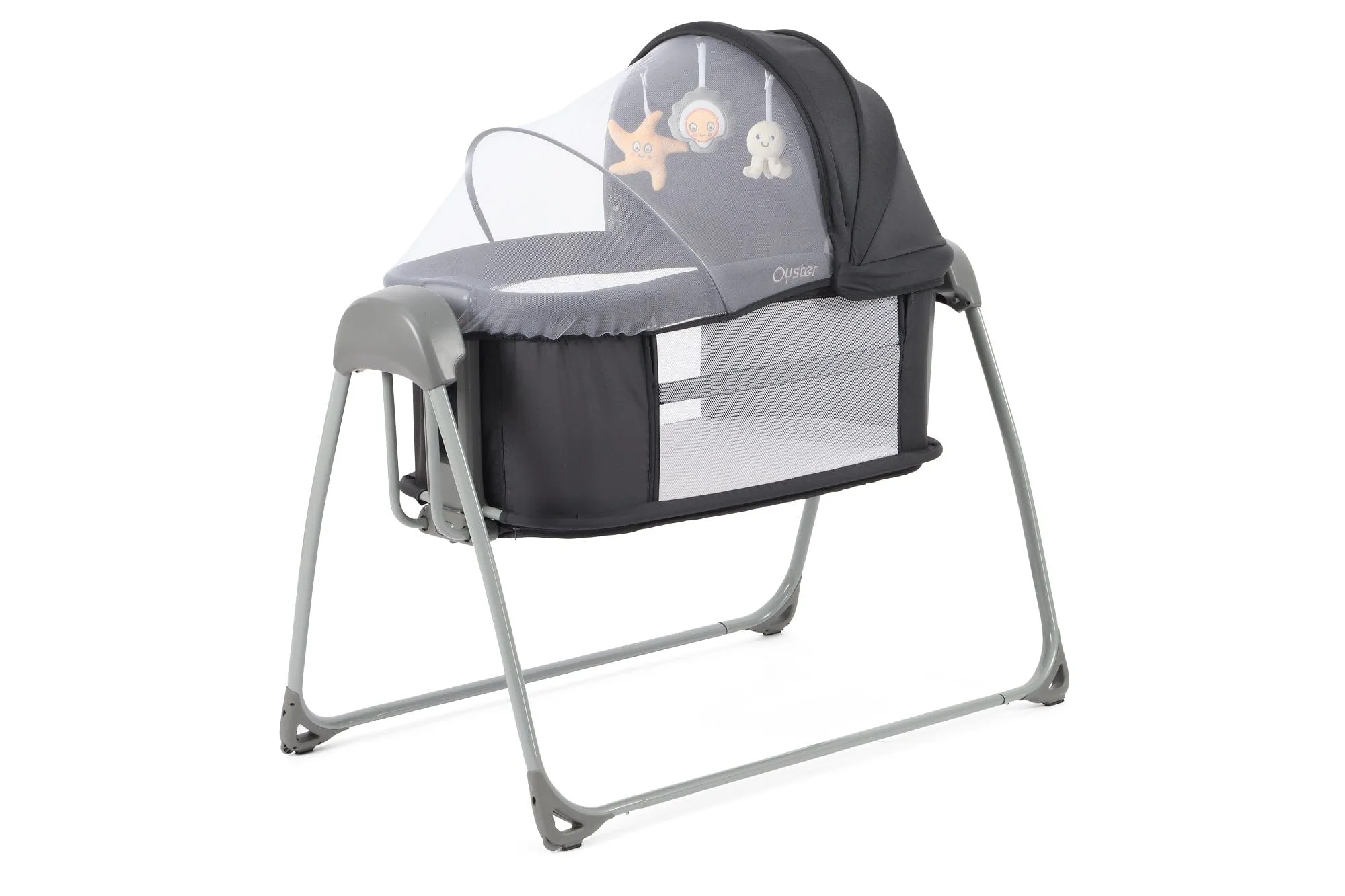 Oyster Swinging Crib - Carbonite