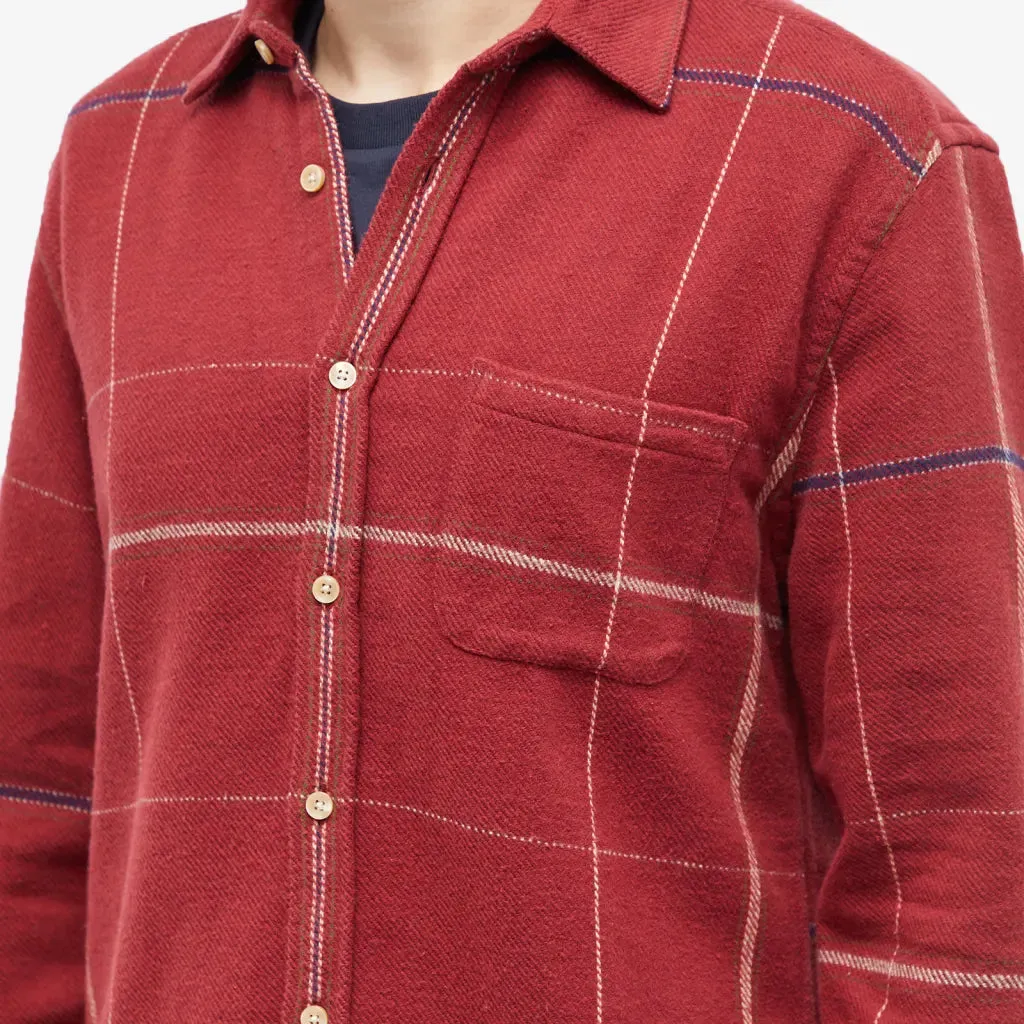 PORTUGUESE FLANNEL Torso Bordeaux Shirt