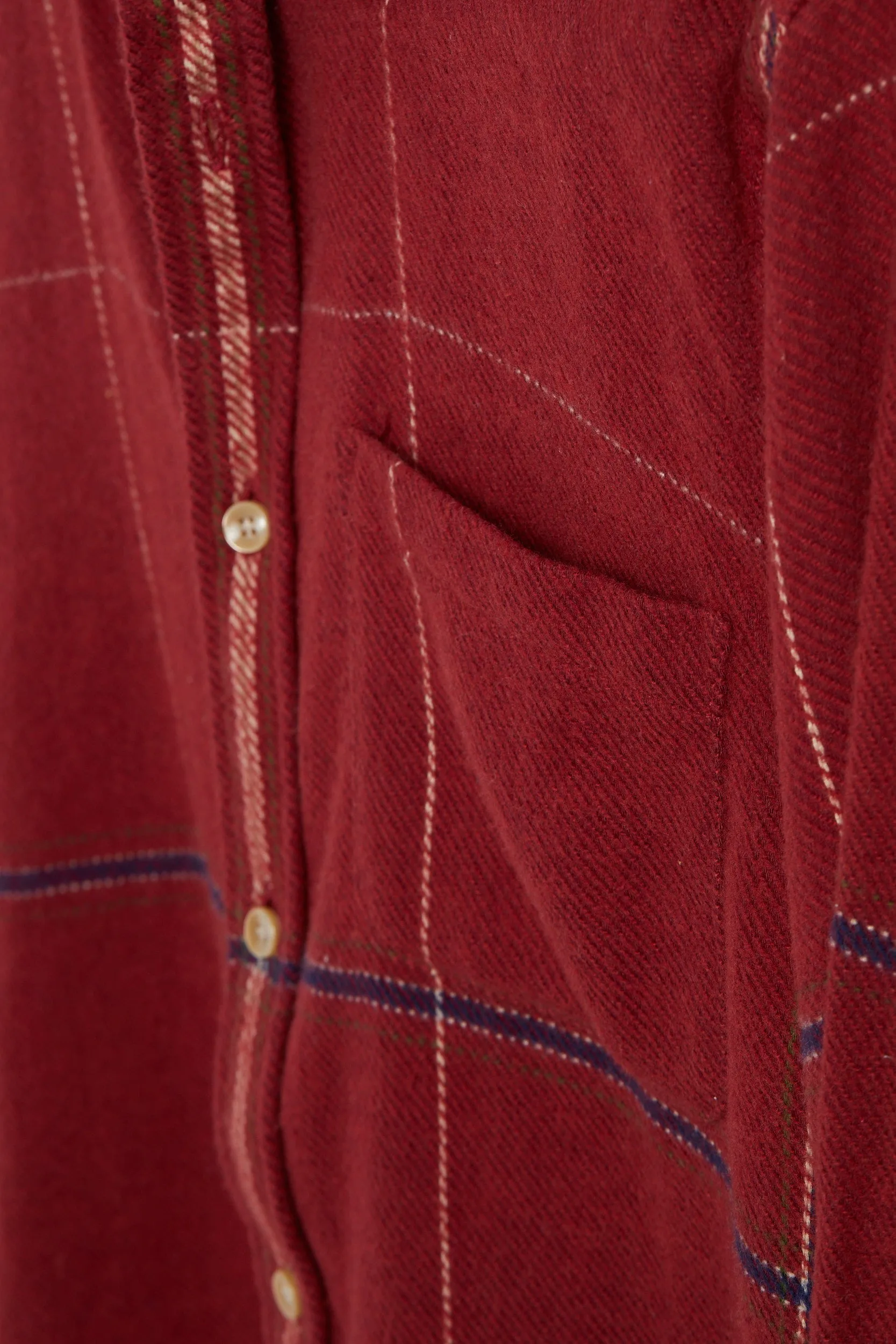 PORTUGUESE FLANNEL Torso Bordeaux Shirt