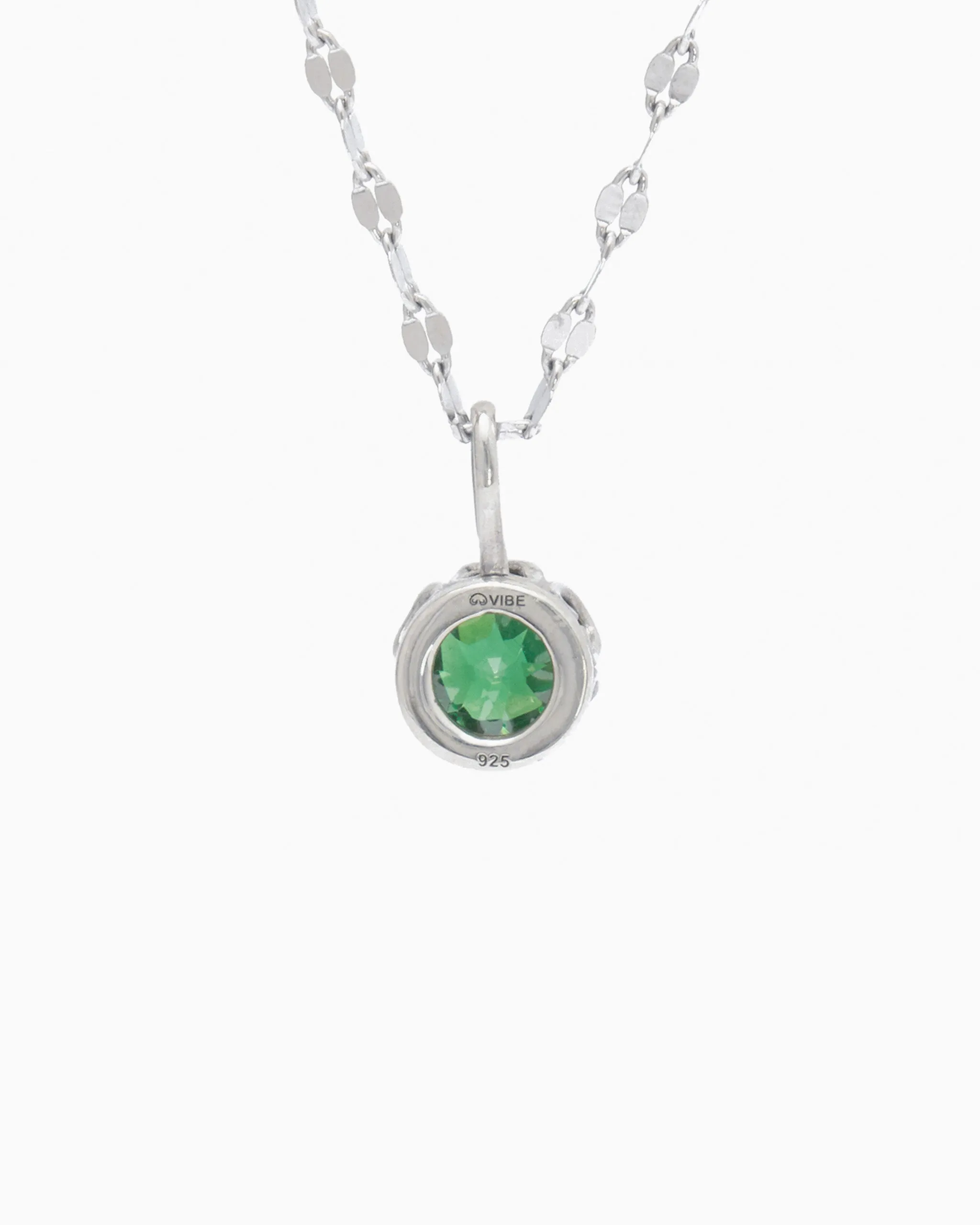 Princess Petroglyph Stone Pendant - Green Zircon