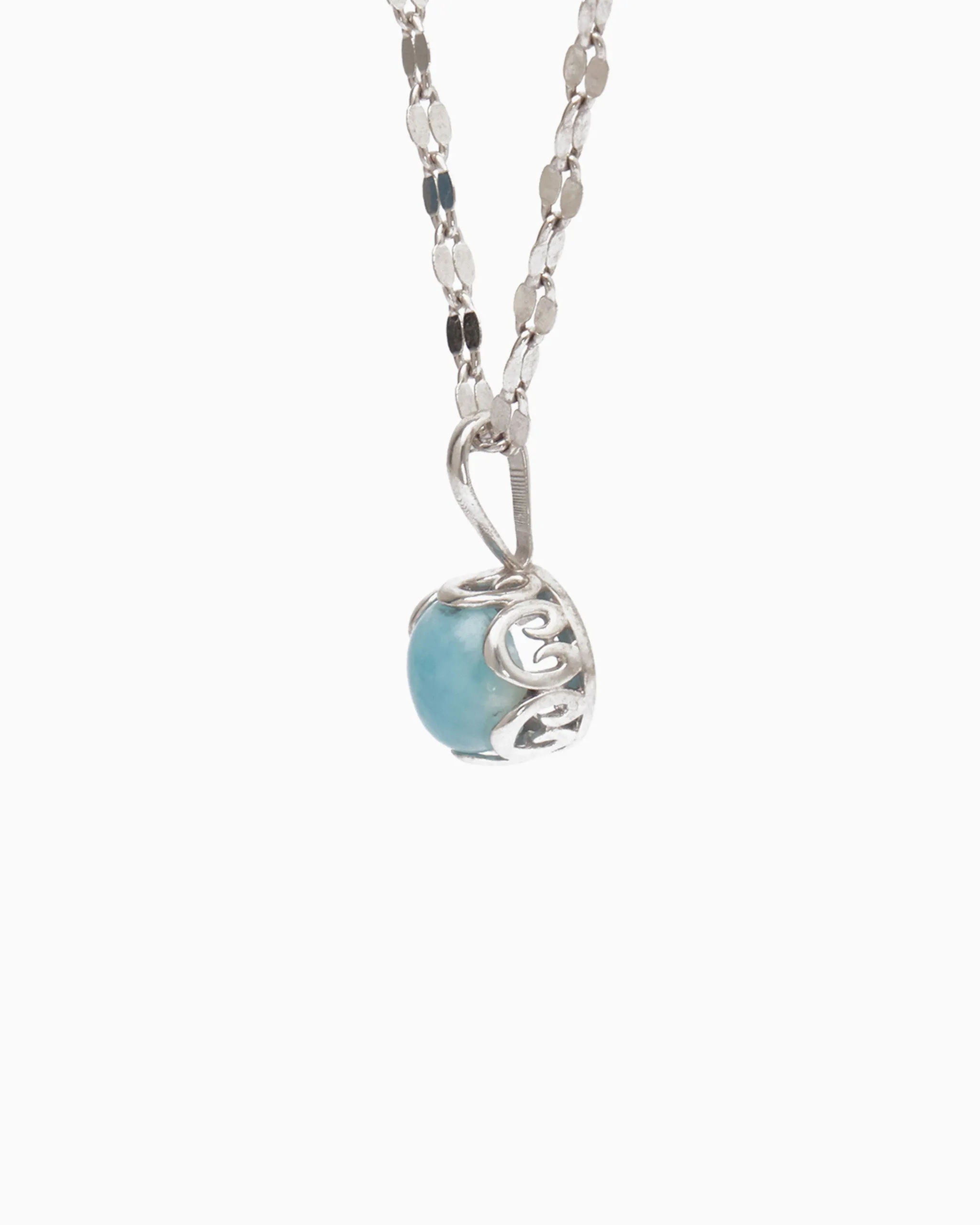 Princess Petroglyph Stone Pendant - Larimar