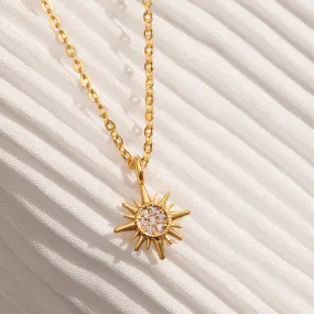 Real Gold-Plated Star Pendant Necklace