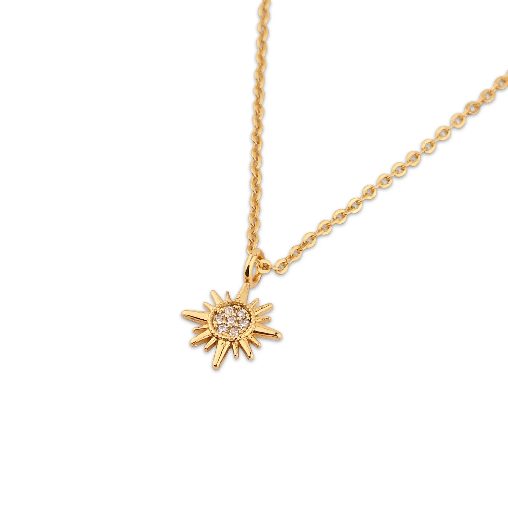 Real Gold-Plated Star Pendant Necklace