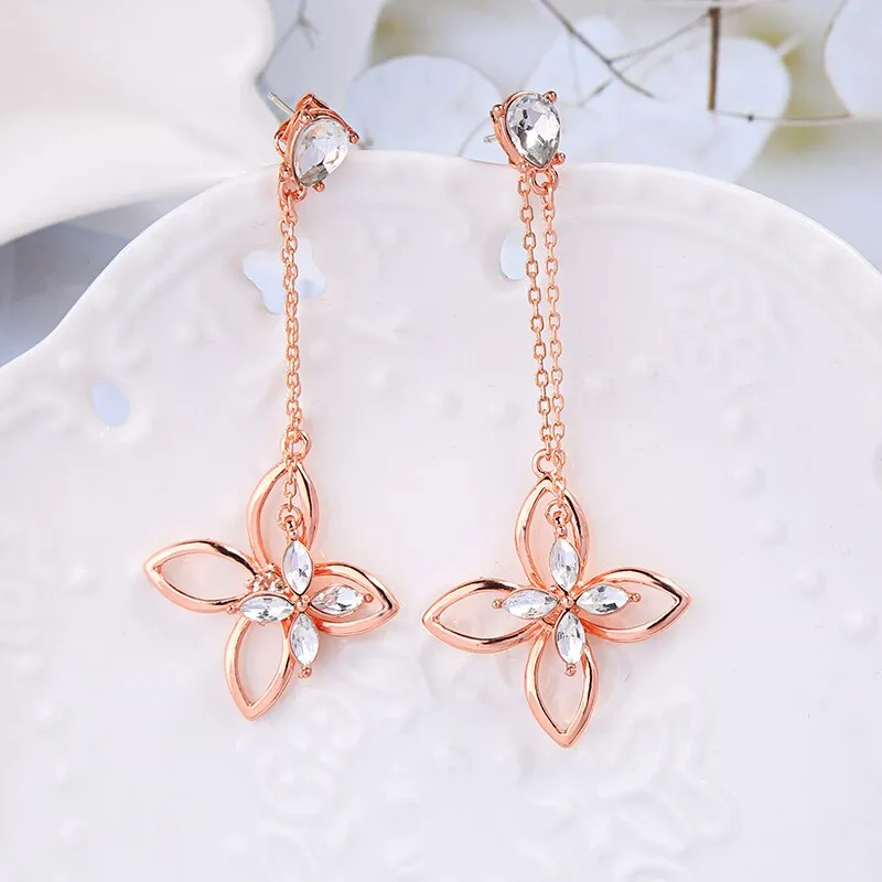 Rose Gold Chain Drop and Dangle Earring