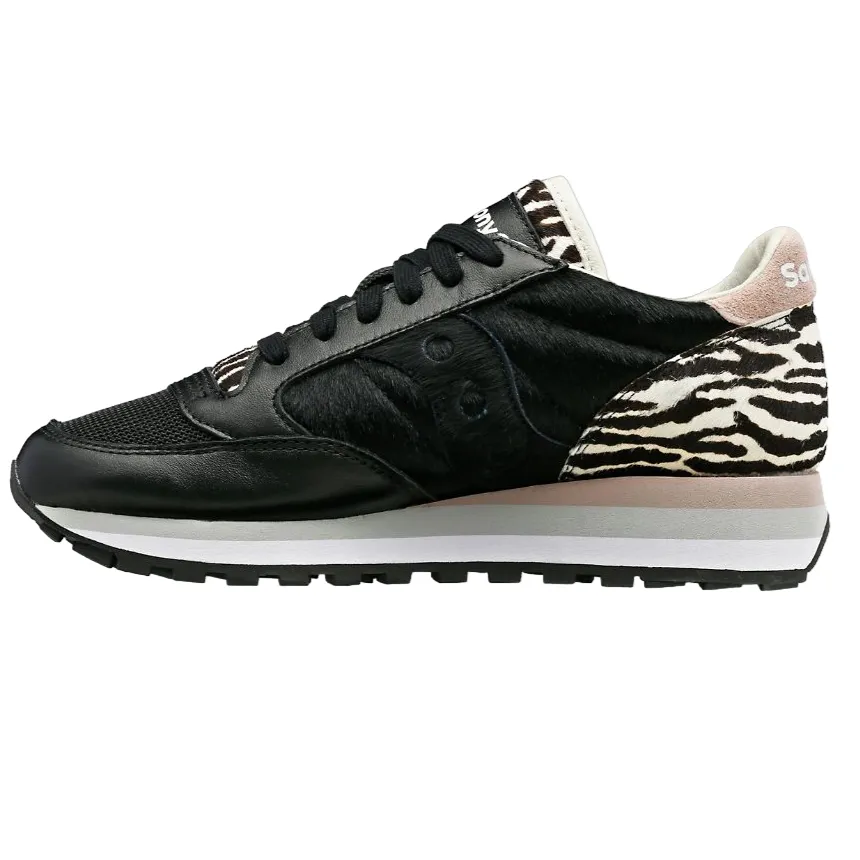 Saucony women's sneakers with lift Jazz Triple S60727-1 black-zebra