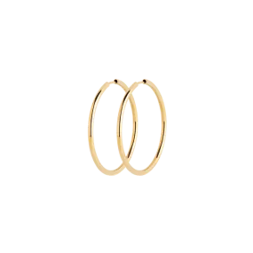 Senorita 35 Hoop (pair), Gold High Polished