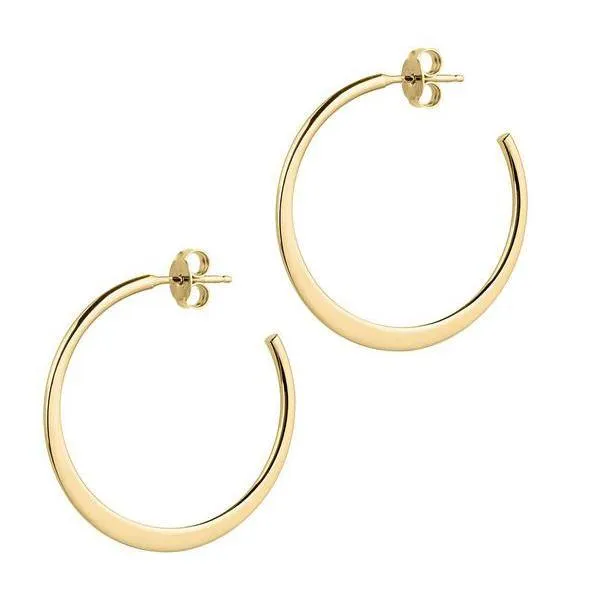 Shiny, Sliced, Graduated Hoops - Gold