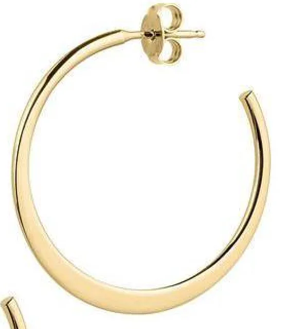 Shiny, Sliced, Graduated Hoops - Gold