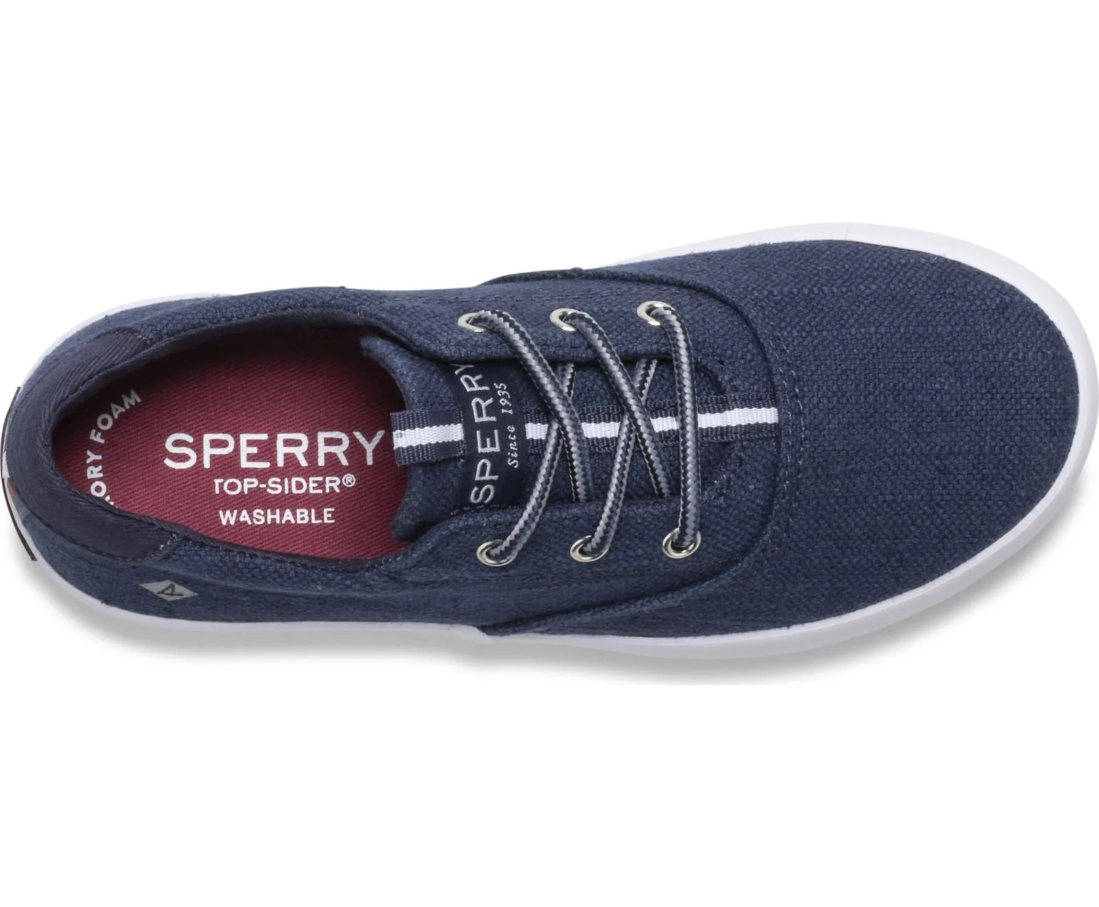 Spinnaker Big Kid's Washable Sneaker - Navy Canvas