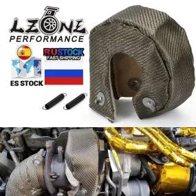 TITANIUM turbo heat shield T3 turbo blanket fit : t2 t25 t28 gt28 gt30 gt35 and most t3 turbo JR1303-2T/TBF03