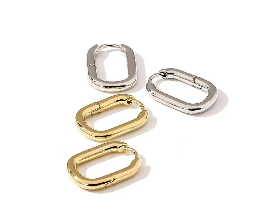 Trendy Korean Hoop Earring with Gold Plating