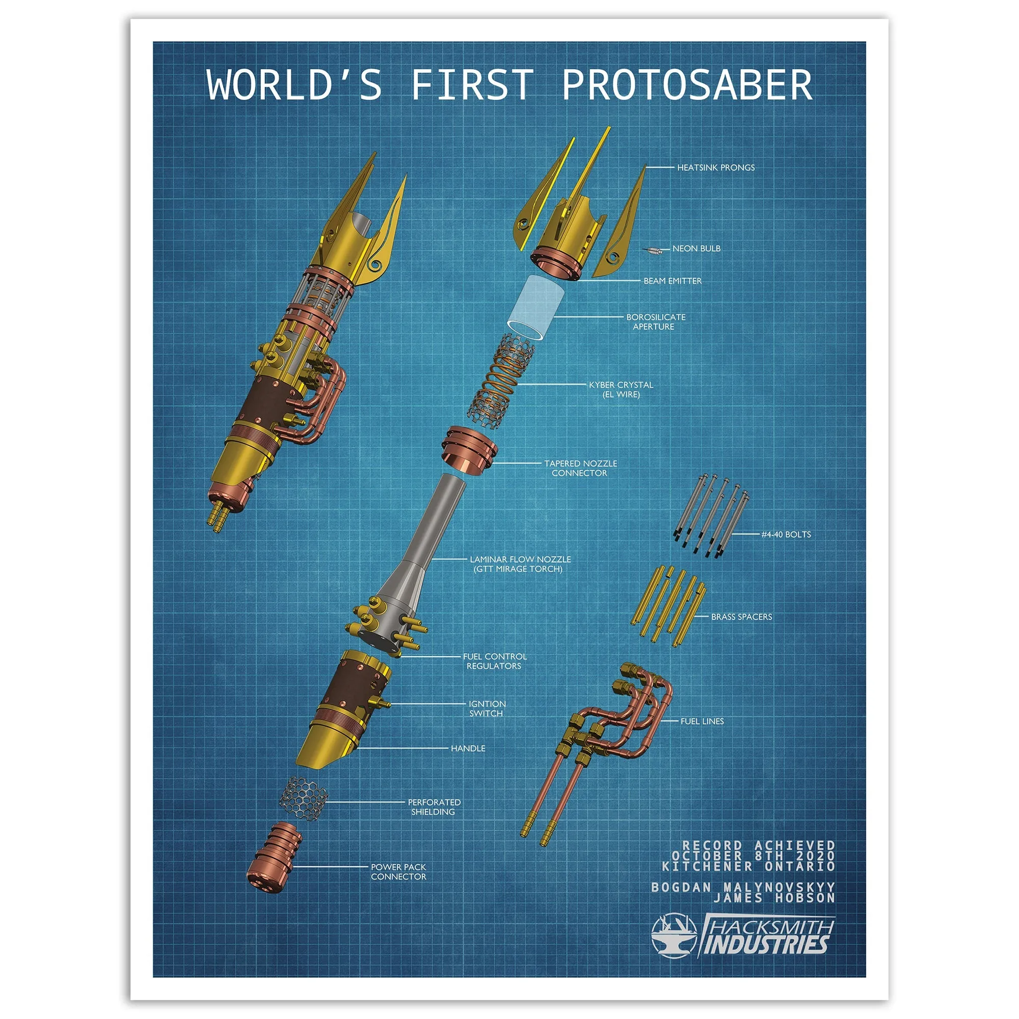 World's First Retractable Protosaber Print (8.5 x 11 inch)