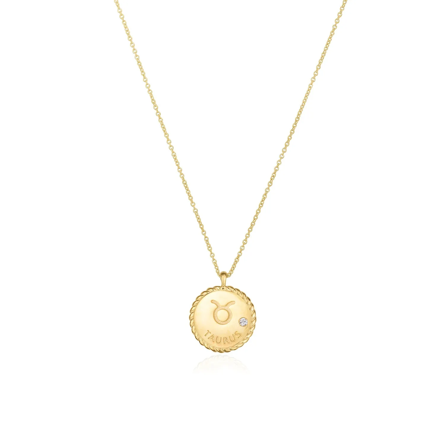 Zodiac Diamond Medallion Pendant