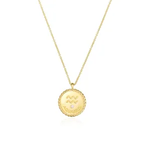 Zodiac Diamond Medallion Pendant