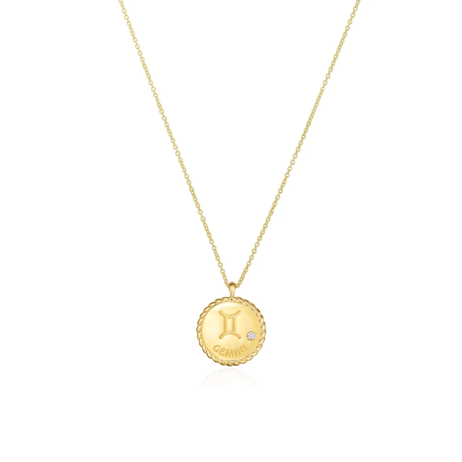 Zodiac Diamond Medallion Pendant