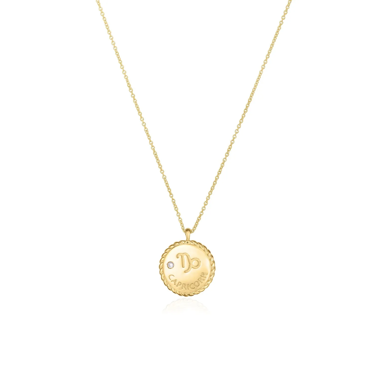 Zodiac Diamond Medallion Pendant